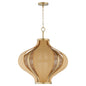 Quorum Monroe 892-3-80 Pendant, UL Damp Rated, Aged Brass