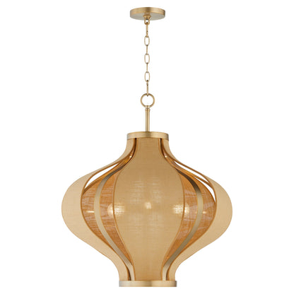 Quorum Monroe 892-3-80 Pendant, UL Damp Rated, Aged Brass