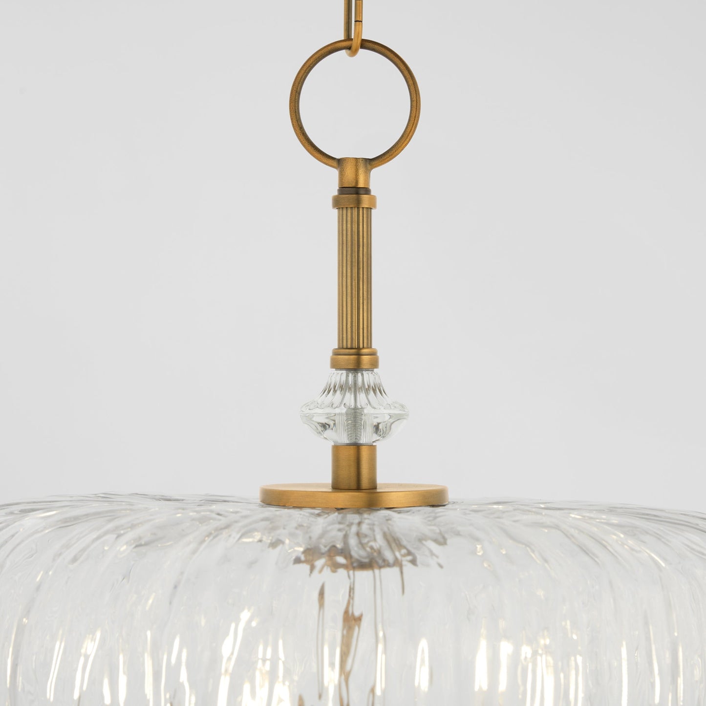 Quorum Meriam 893-5-47 Pendant, UL Damp Rated, Brushed Brass