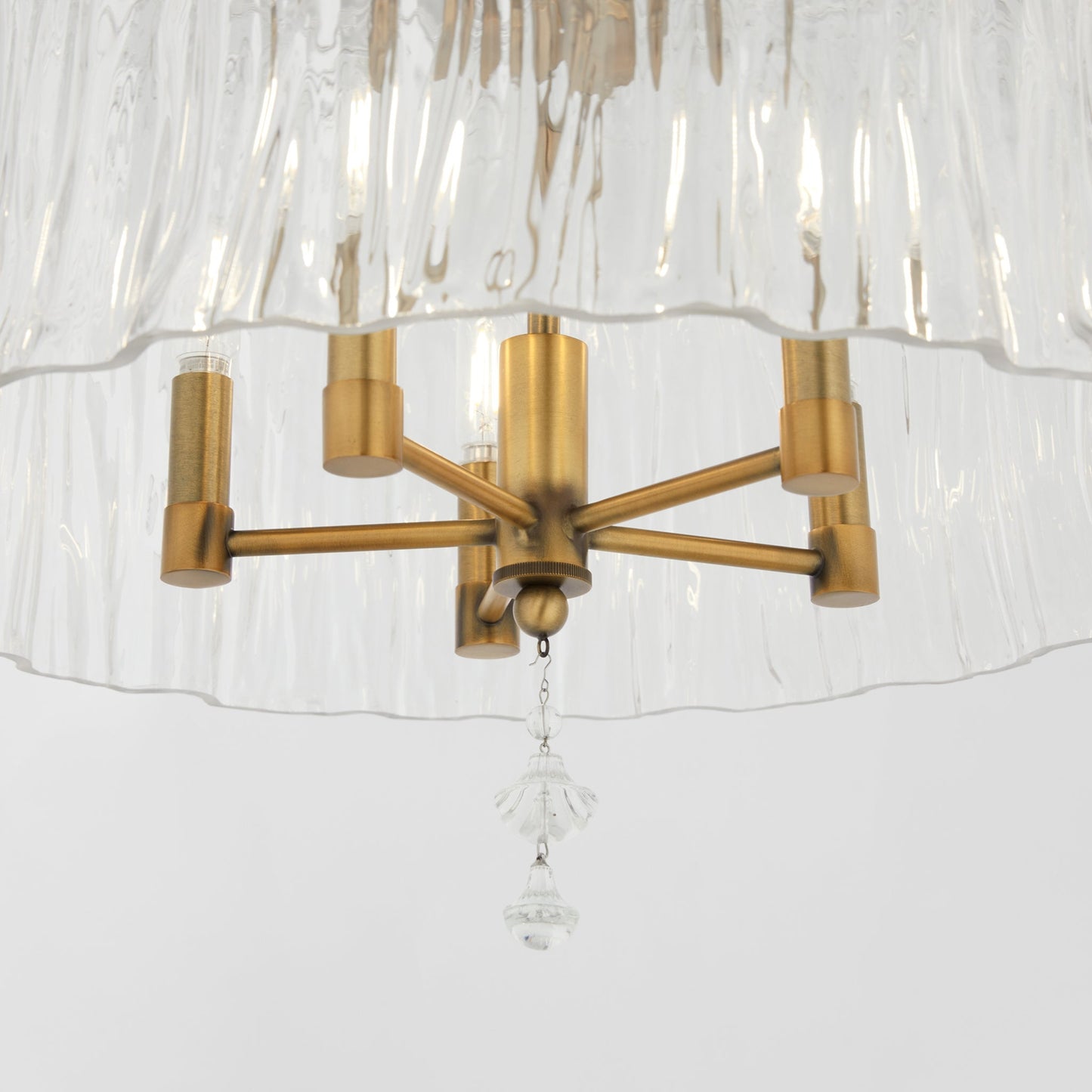 Quorum Meriam 893-5-47 Pendant, UL Damp Rated, Brushed Brass