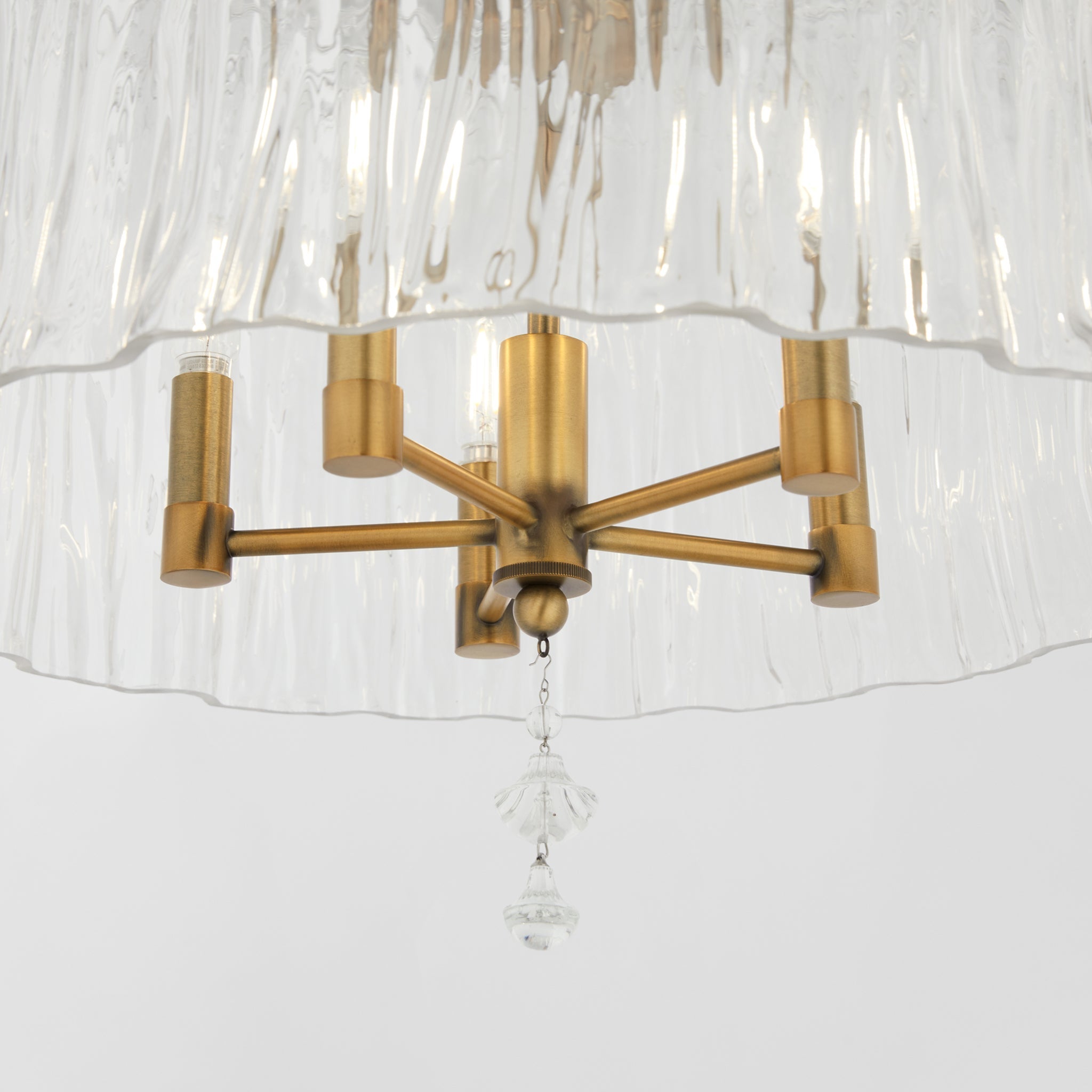 Quorum Meriam 893-5-47 Pendant, UL Damp Rated, Brushed Brass