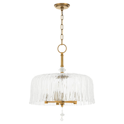 Quorum Meriam 893-5-47 Pendant, UL Damp Rated, Brushed Brass