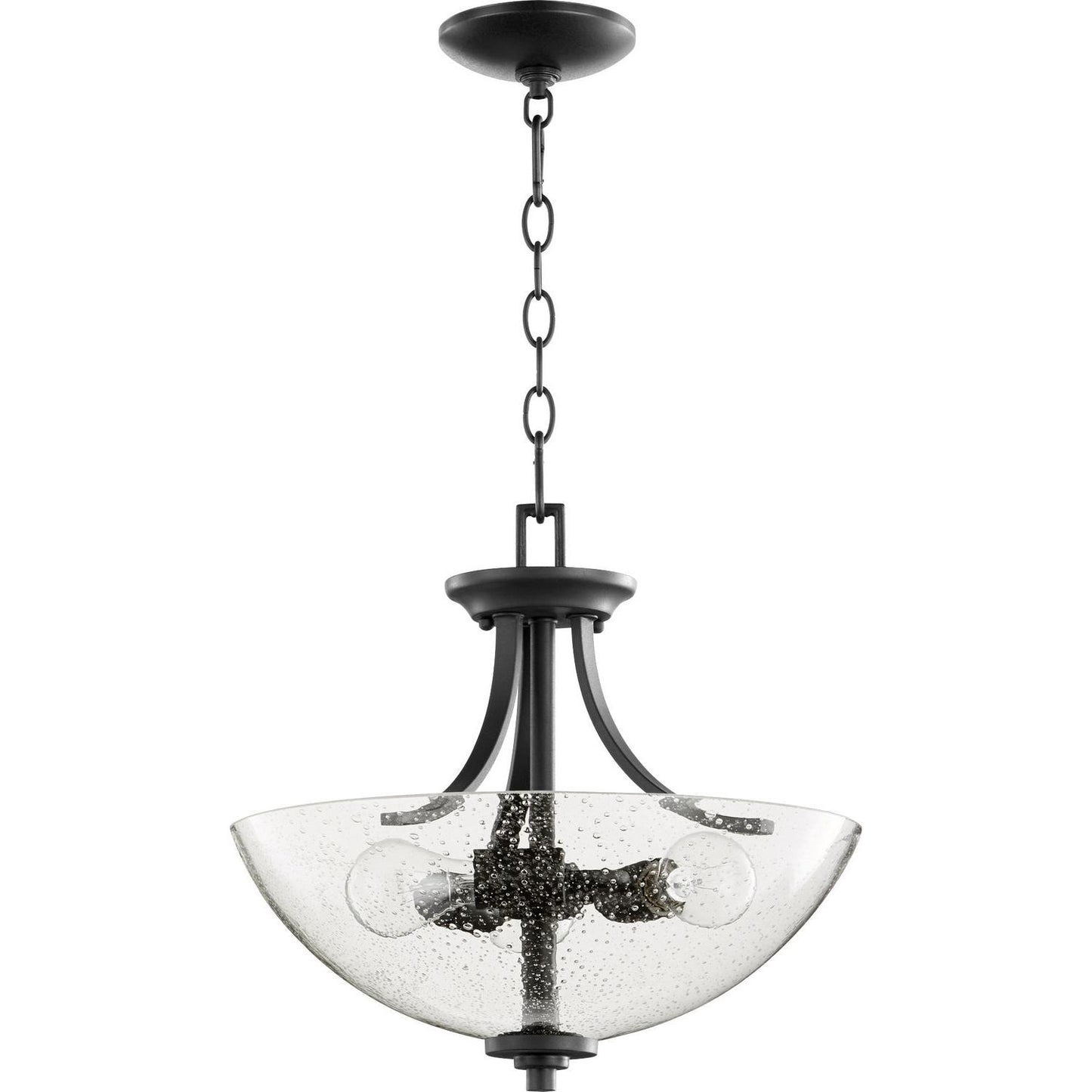 Quorum Reyes 2760-16-69 Dual Mount - Textured Black W/ Clear/seeded