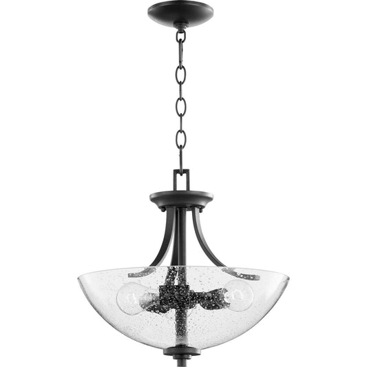 Quorum Reyes 2760-16-69 Dual Mount - Textured Black W/ Clear/seeded