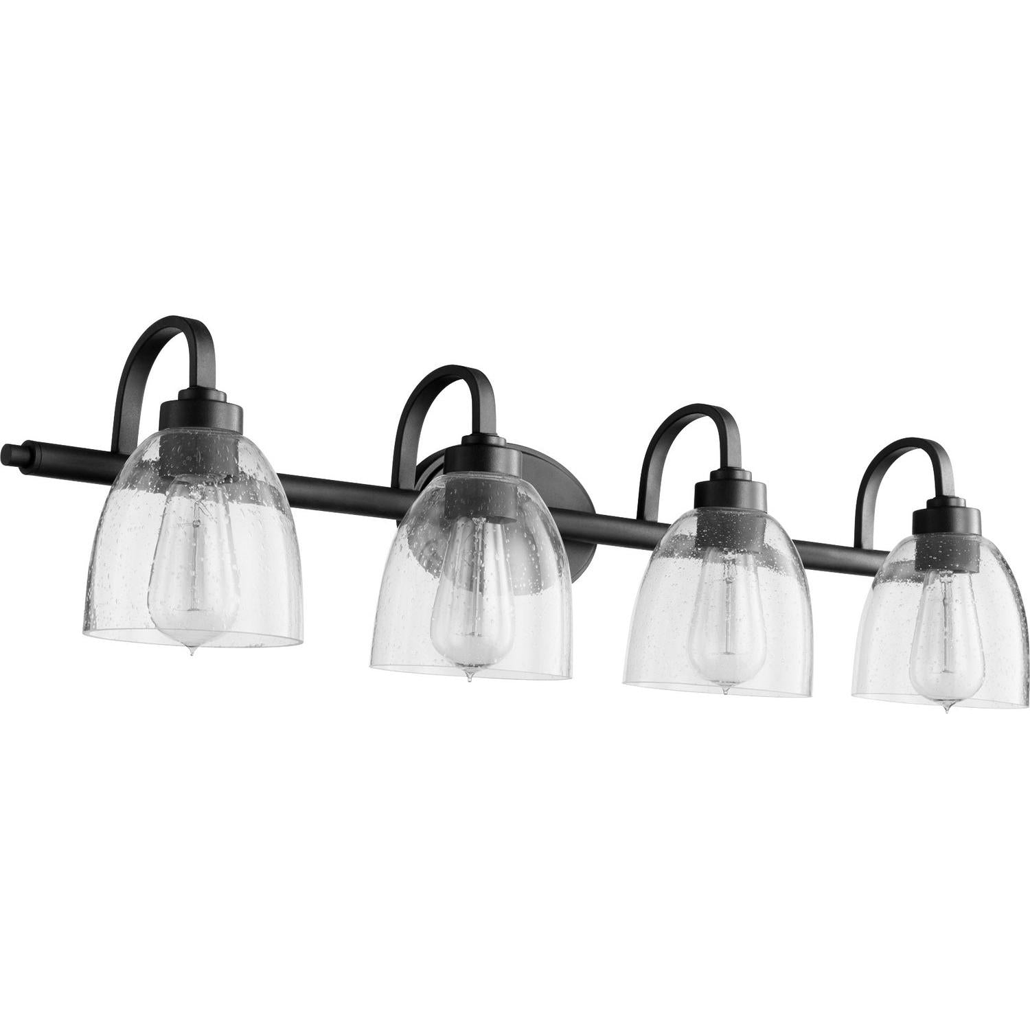 Quorum Reyes 5060-4-69 Vanity - Textured Black W/ Clear/seeded