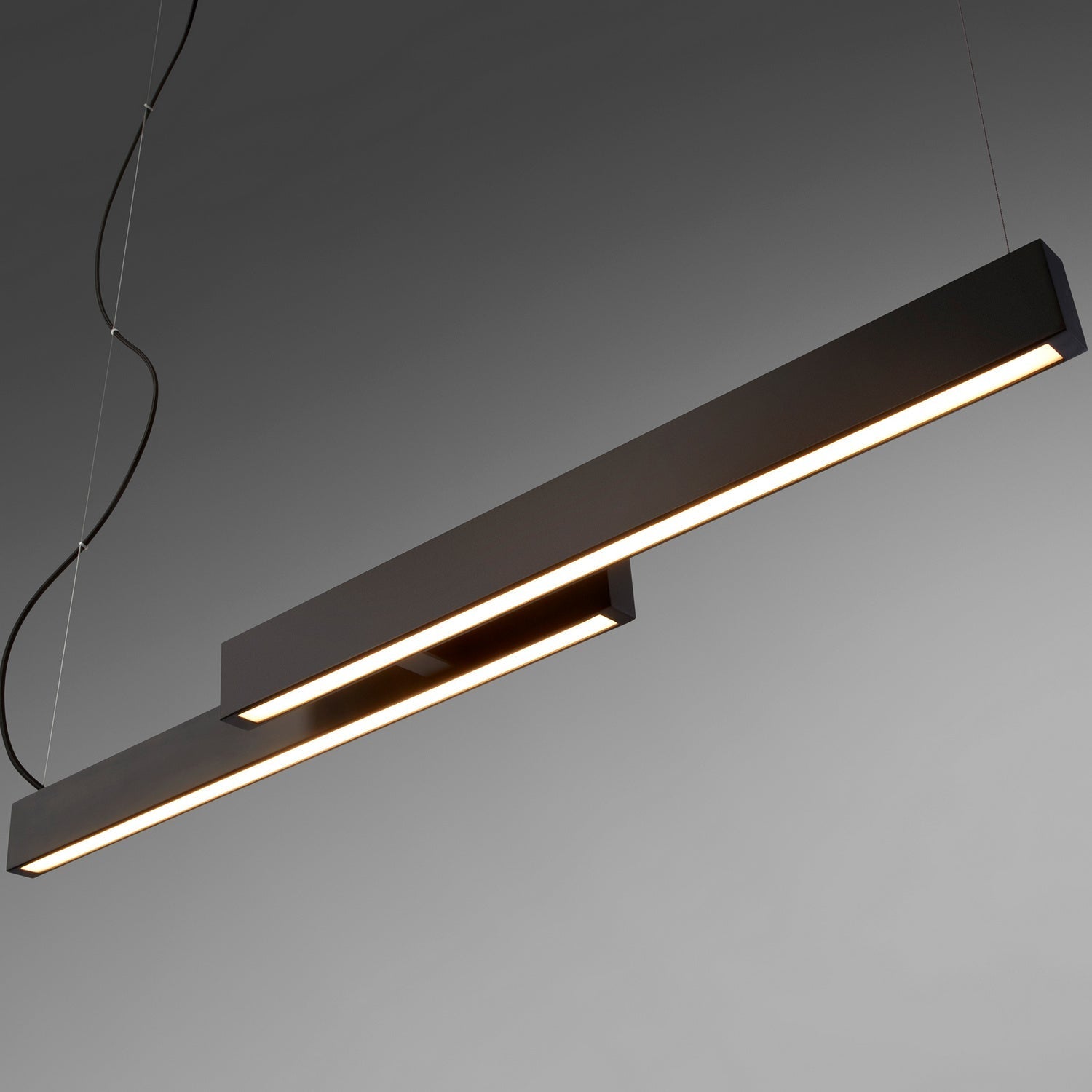 Oxygen Klone 32-642-3515 Modern Linear Pendant Light Fixture 3500K - Black