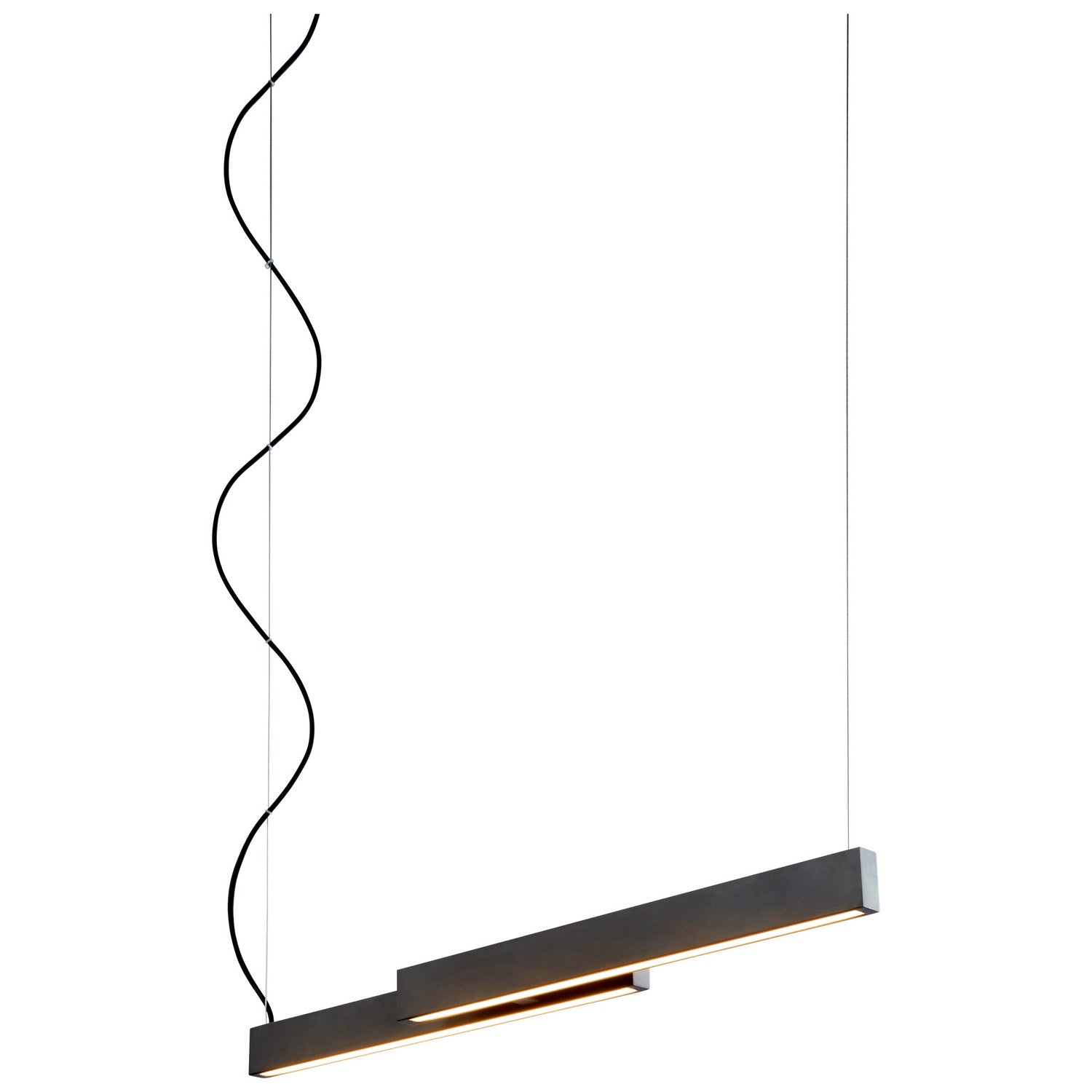 Oxygen Klone 32-642-3515 Modern Linear Pendant Light Fixture 3500K - Black