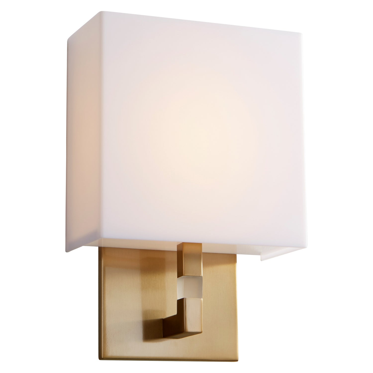 Oxygen Chameleon 3-521-40 Modern Sconce - Aged Brass W/ Matte White Acrylic