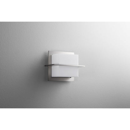 Oxygen Metrix 3-541-24 Wall Sconce with Matte White Acrylic Lens Modern - Satin Nickel