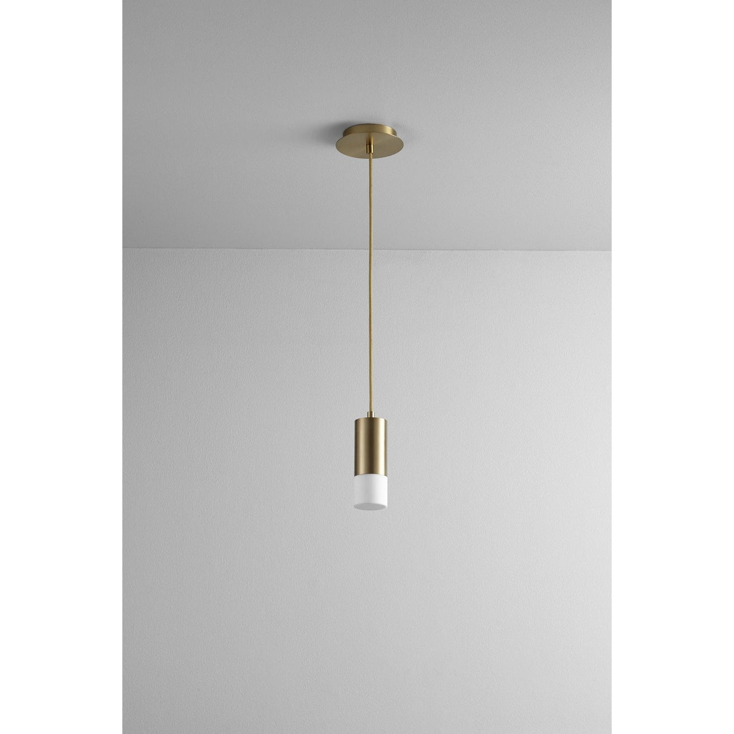 Oxygen Pilar 3-607-40 Small Pendant with Acrylic Lens 3000K Modern - Aged Brass