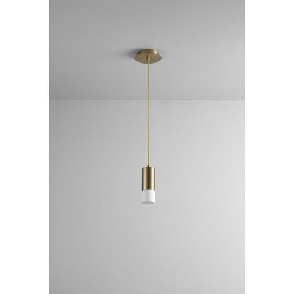 Oxygen Pilar 3-607-40 Small Pendant with Acrylic Lens 3000K Modern - Aged Brass