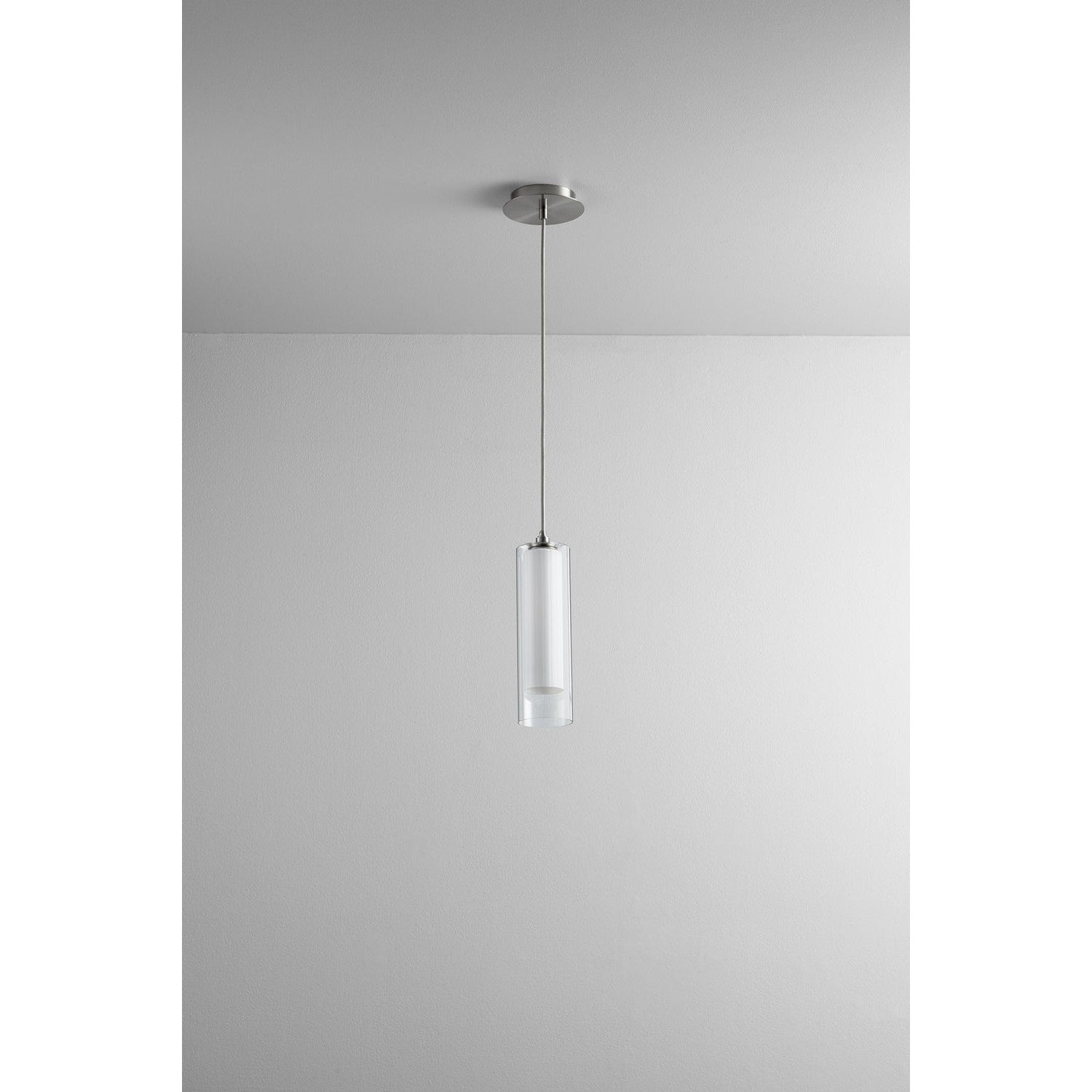 Oxygen Gratis 3-609-124 Modern Pendant - Satin Nickel W/ Satin Opal
