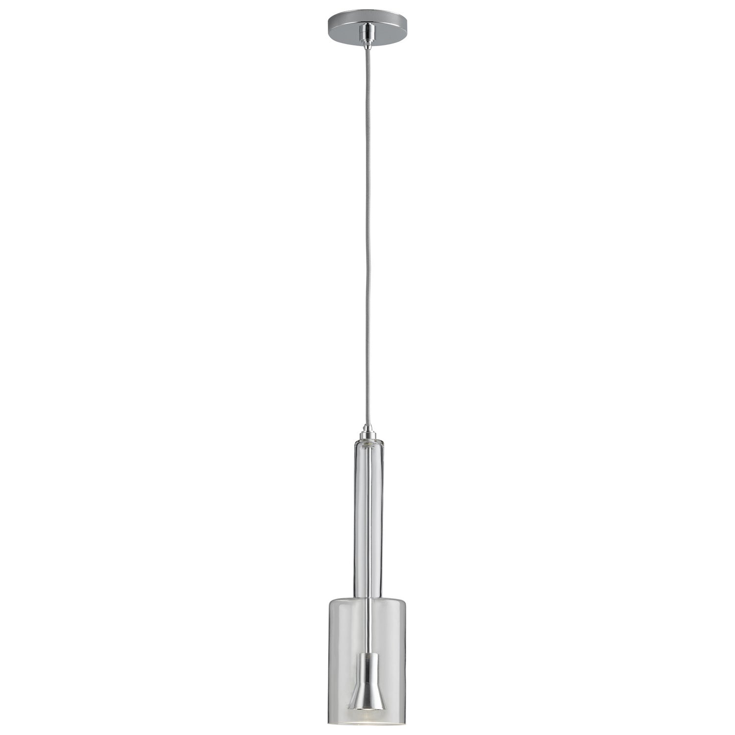 Oxygen Spindle 3-656-14 Modern Pendant - Polished Chrome W/ Clear