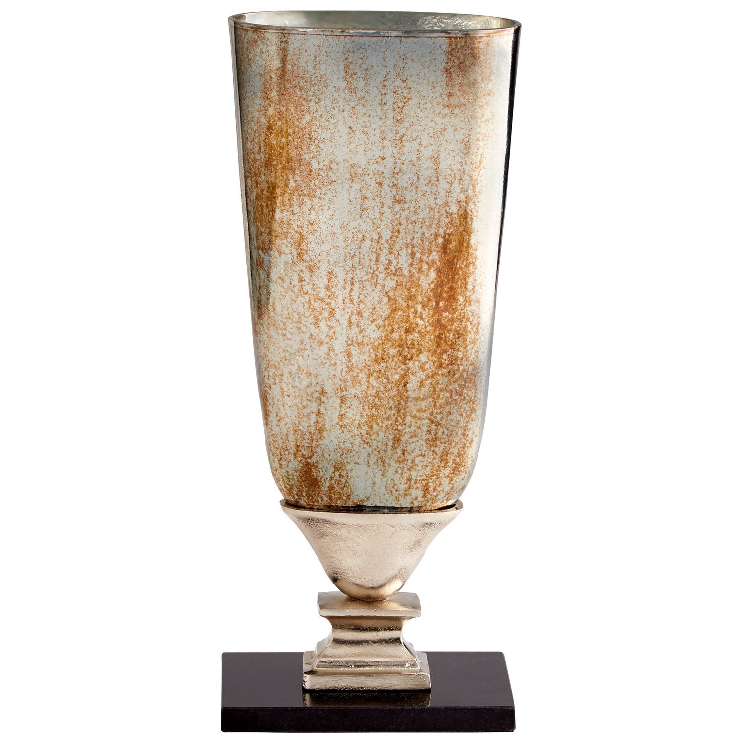 Cyan Design 09771 Tassilo Vase - Nickel And Ocean Glass - Large