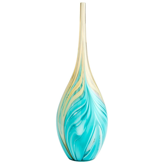 Cyan Design 10003 Parlor Palm Vase - Amber And Blue - Large