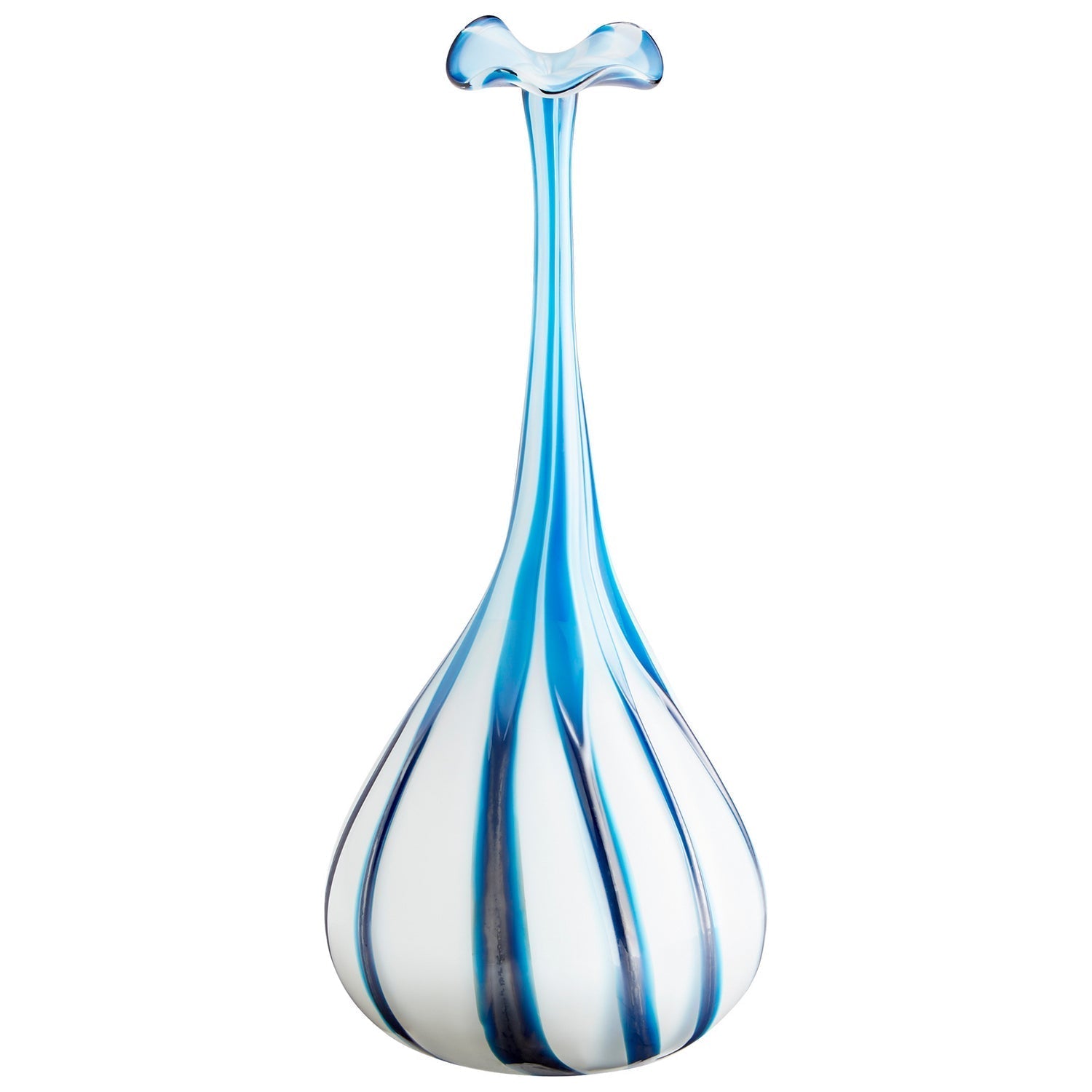 Cyan Design 10026 Dulcet Vase - Blue And White - Large