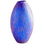 Cyan Design 10032 Fused Groove Vase - Blue - Small