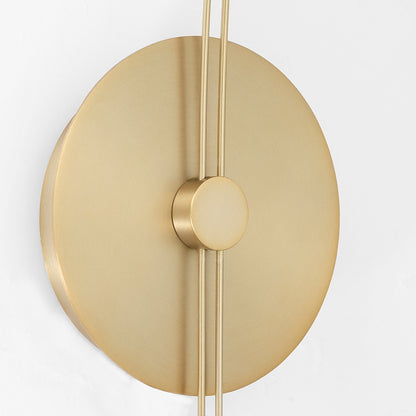 Quorum 943-80 Wall Mount, UL Damp Rated, Aged Brass