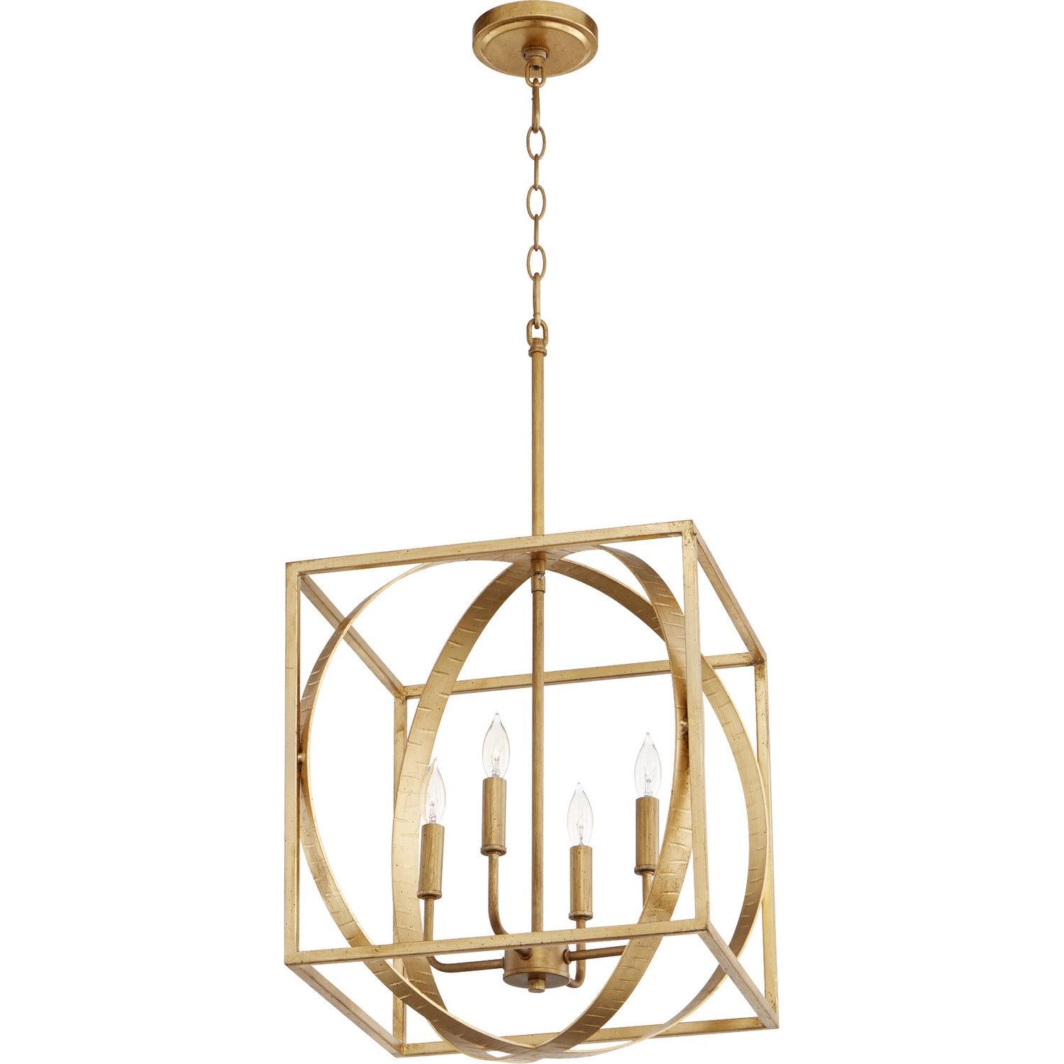 Quorum 8150-4-74 Pendant - Gold Leaf