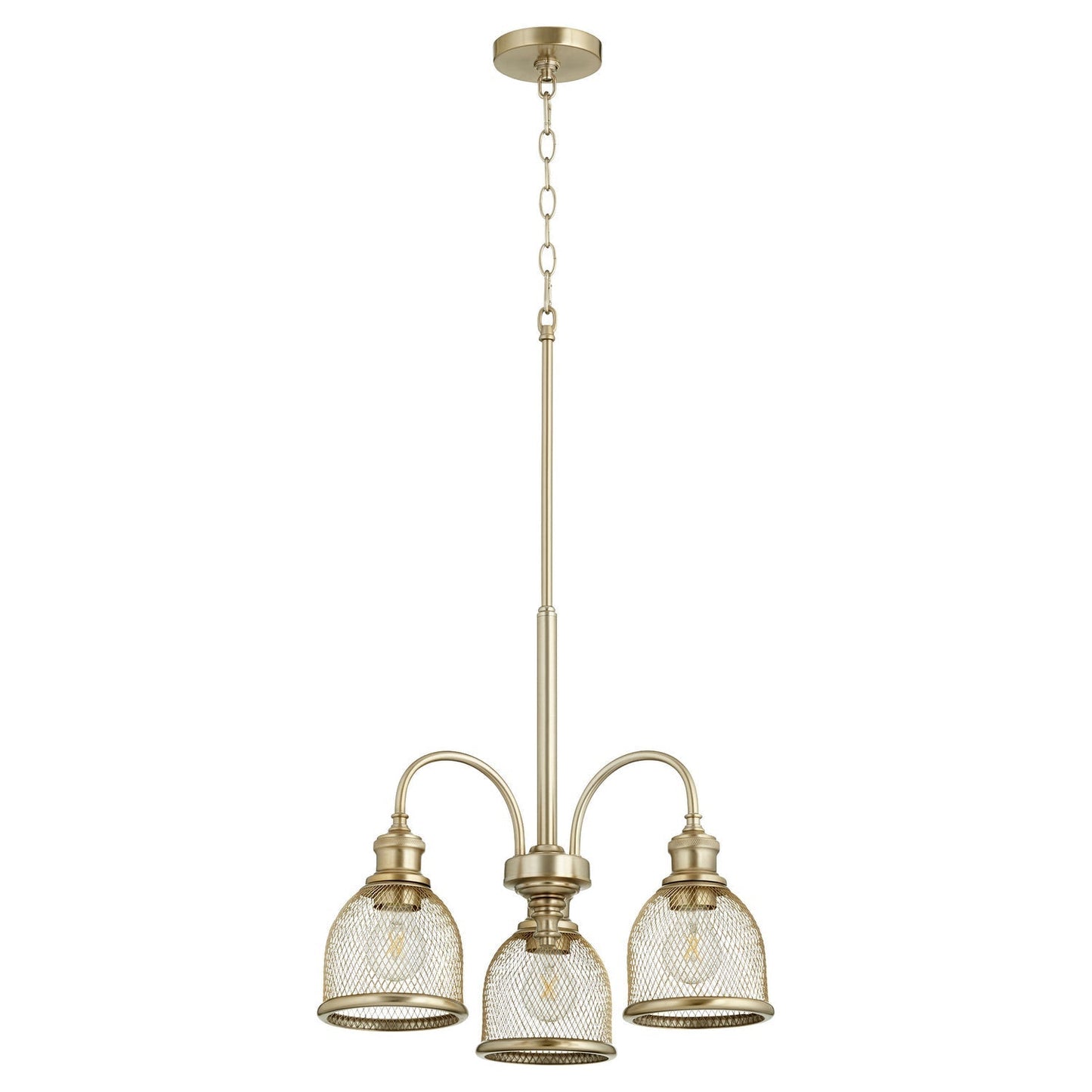 Quorum Omni 6212-3-80 Chandelier - Aged Brass