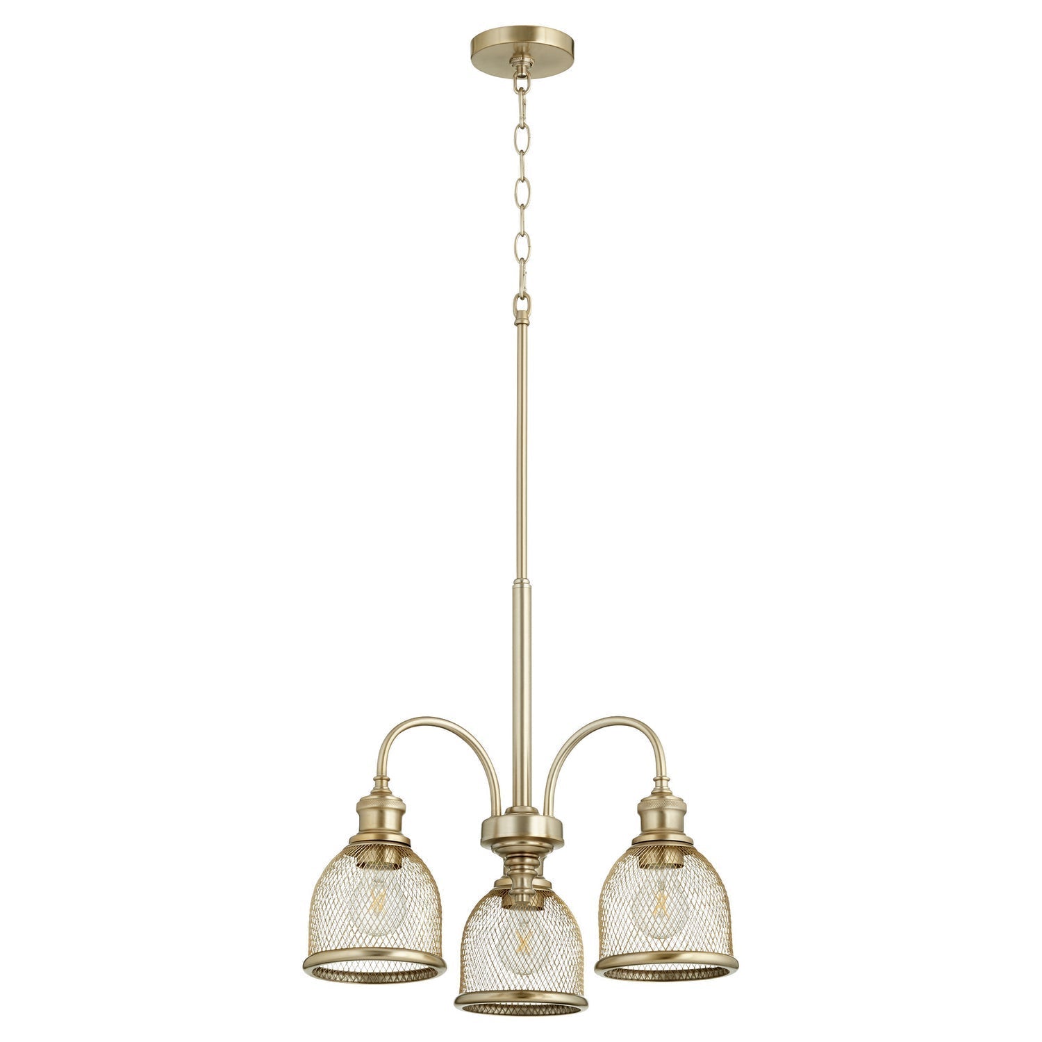 Quorum Omni 6212-3-80 Chandelier - Aged Brass