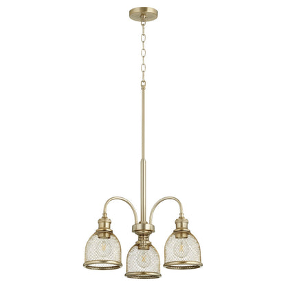 Quorum Omni 6212-3-80 Chandelier - Aged Brass