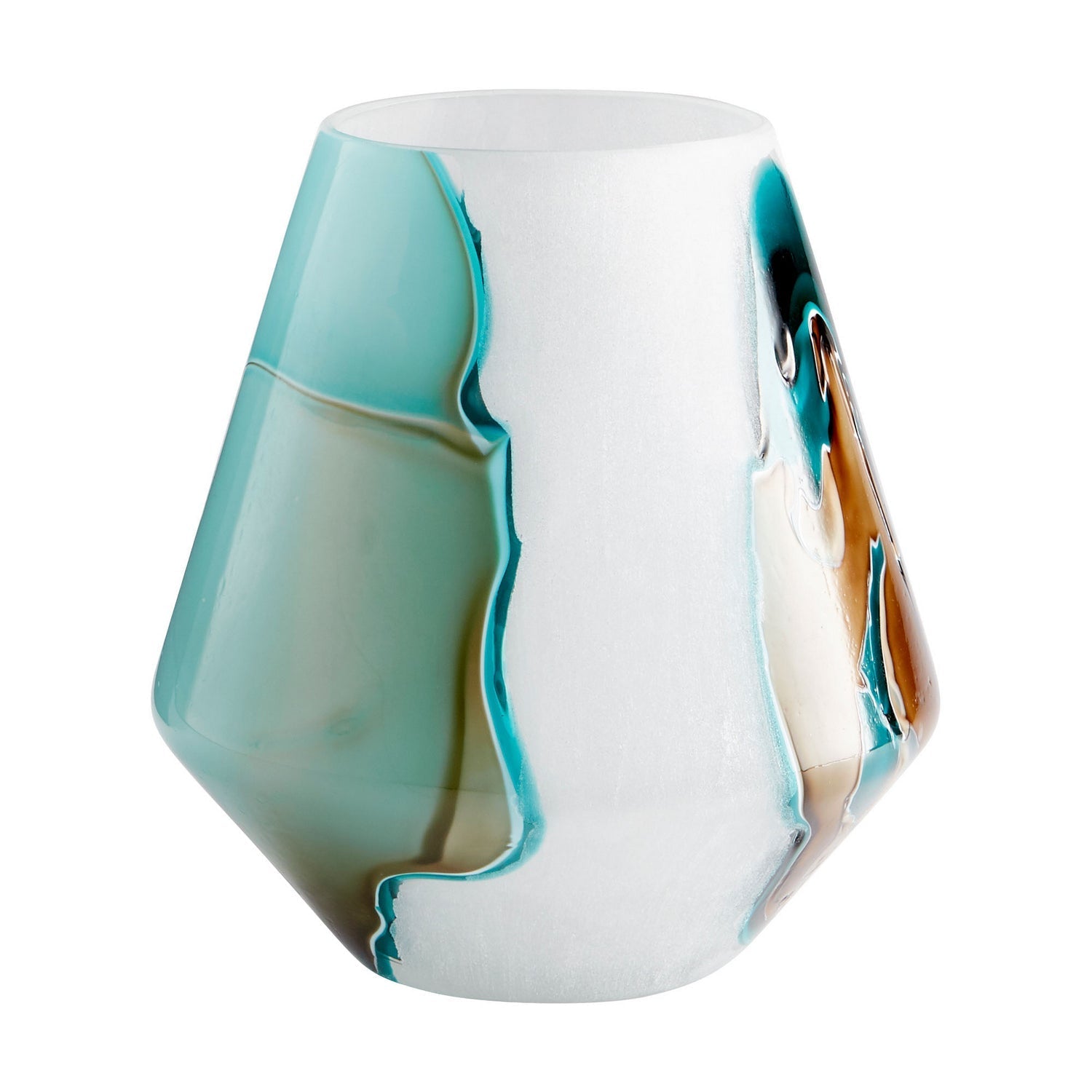 Cyan Design 10323 Wide Ferdinand Vase - Green And White