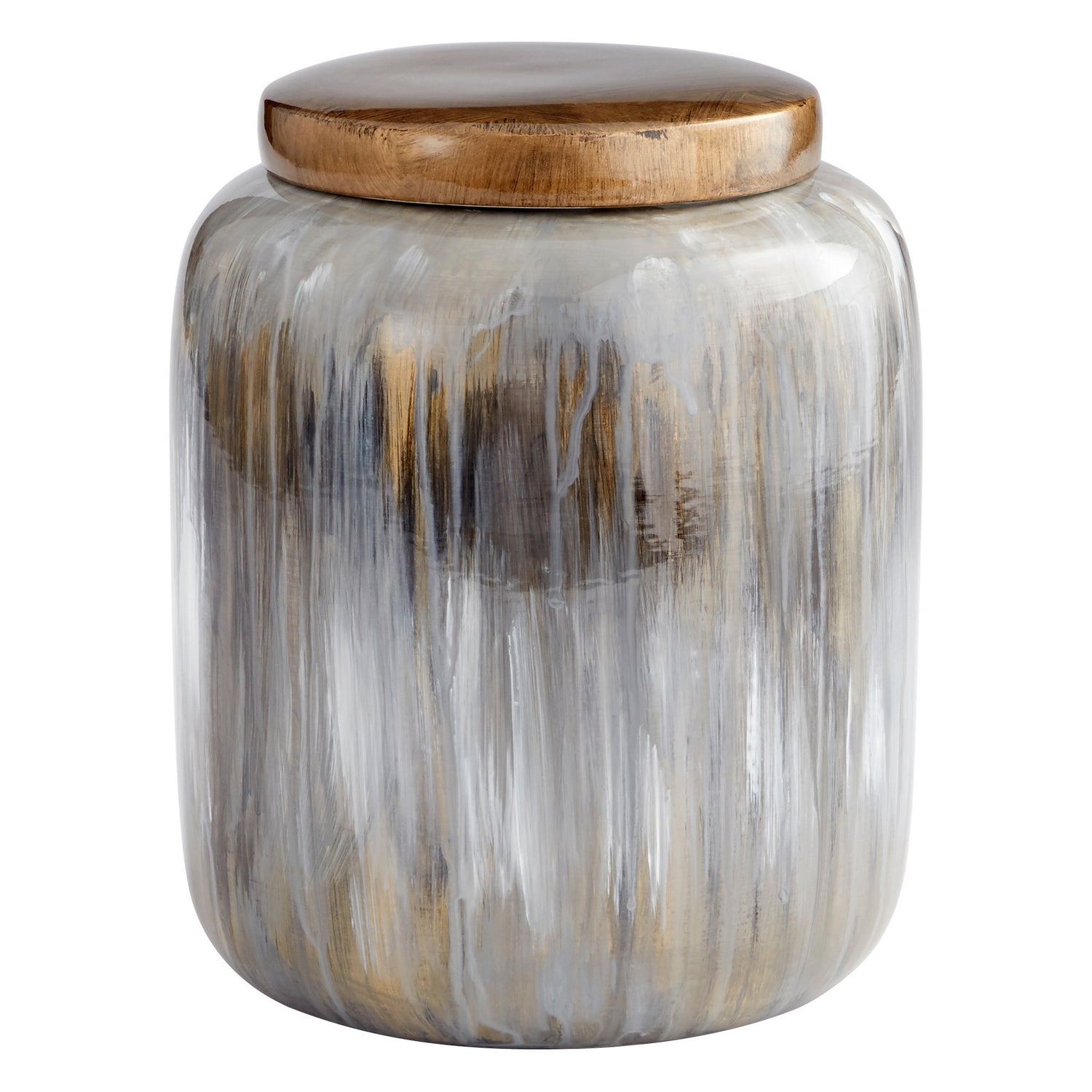 Cyan Design 10423 Spirit Drip Container - Olive Glaze - Large