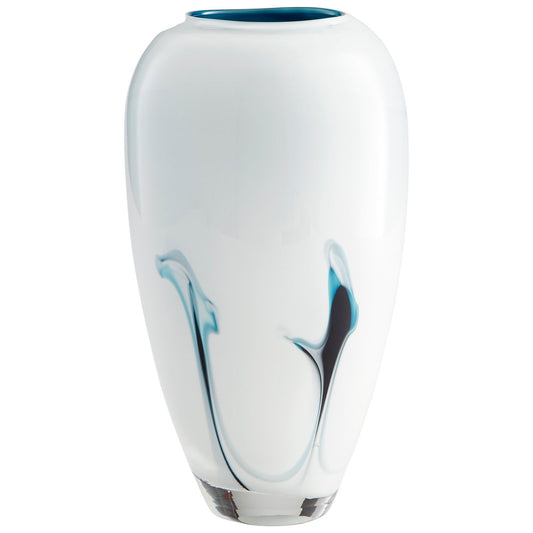 Cyan Design 10445 Deep Sky Vase - Blue And White - Medium