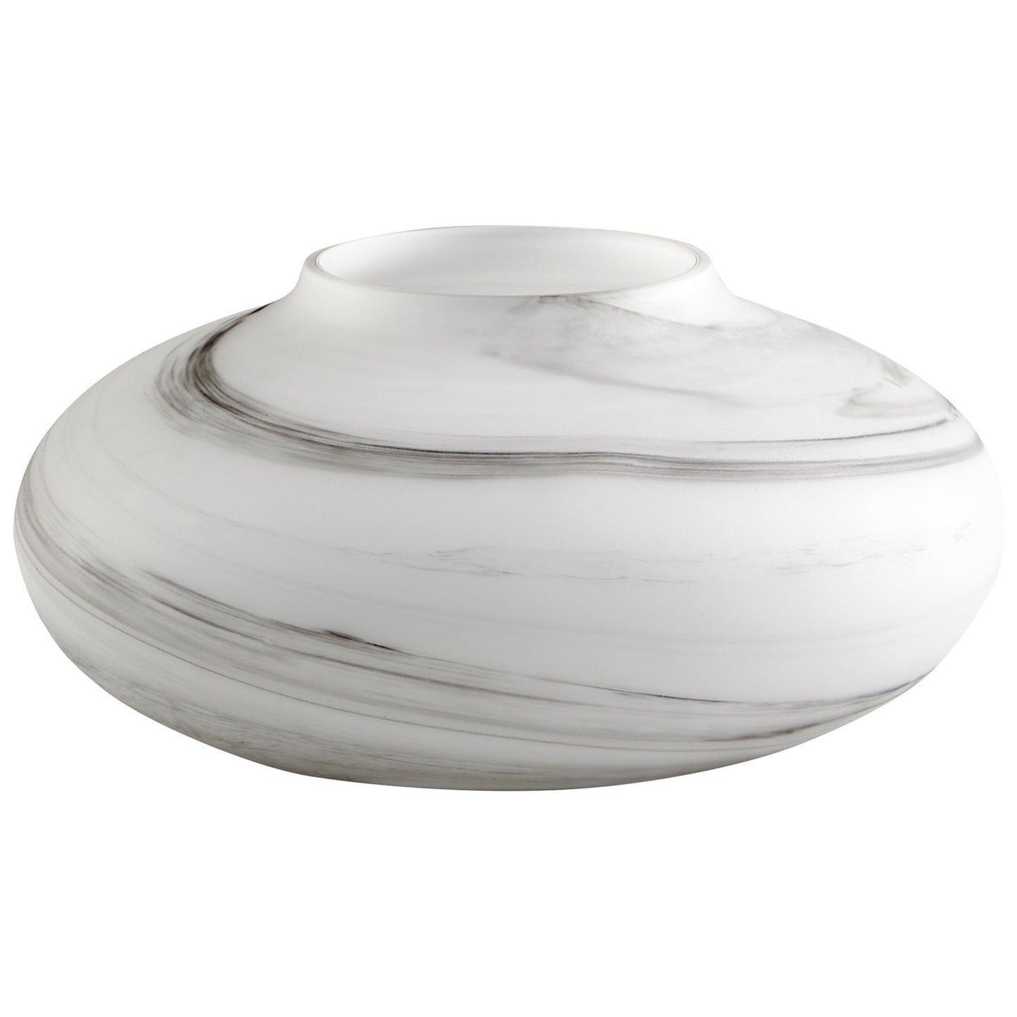 Cyan Design 10467 Moon Mist Vase - White And Black Swirl - Small