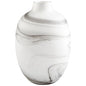 Cyan Design 10469 Moon Mist Vase - White And Black Swirl - Large