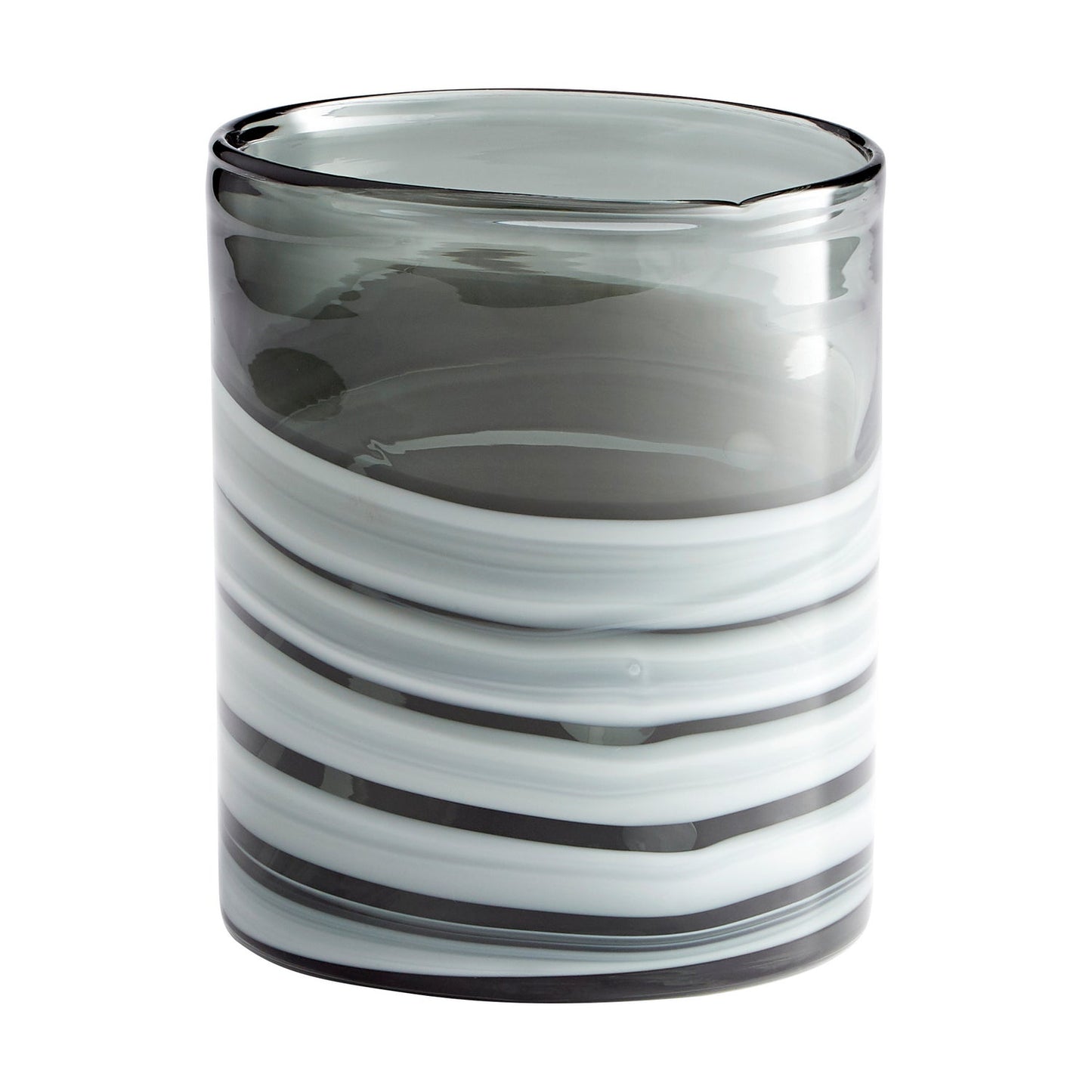 Cyan Design 10470 Torrent Vase - White And Silver - Short