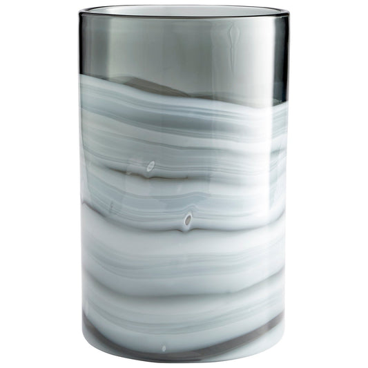 Cyan Design 10472 Torrent Vase - White And Silver - Tall