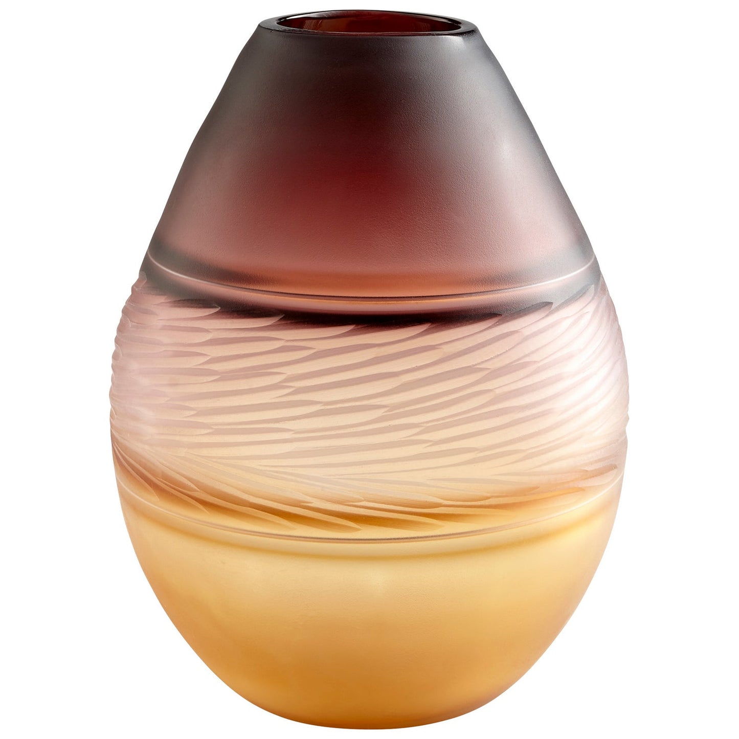 Cyan Design 10483 Leilani Vase - Plum And Amber - Medium