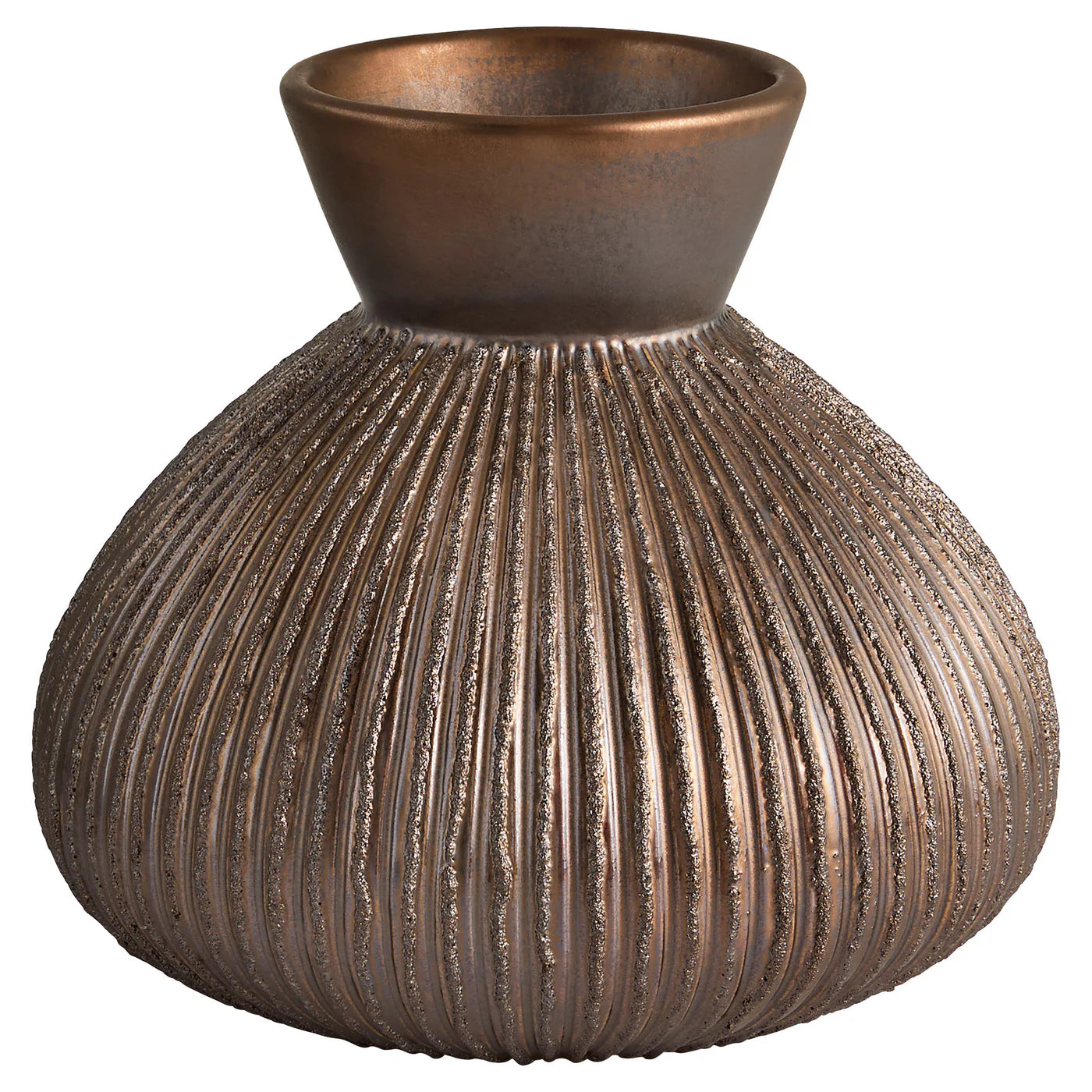 Cyan Design Starship 12180 Stout Vase - Metallic Bronze