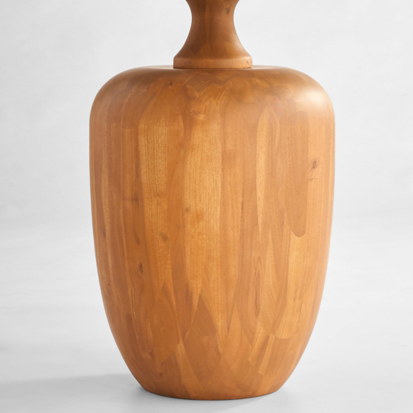 Cyan Design 11744 Egg Table Lamp - Natural Wood, White Linen Shade