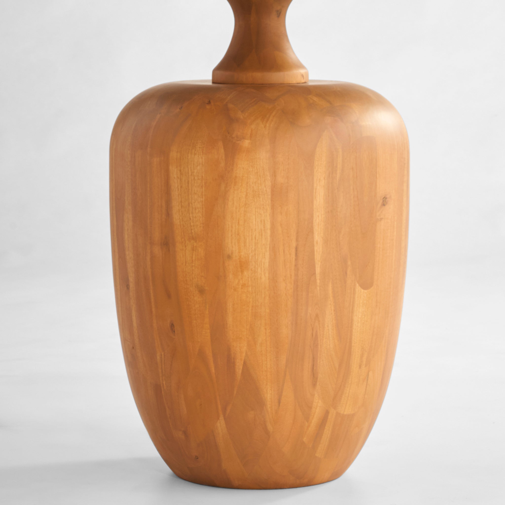 Cyan Design 11744 Egg Table Lamp - Natural Wood, White Linen Shade