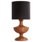 Cyan Design 11745 Egeu Wood Table Lamp - Medium Brown Wood, Black Linen Shade