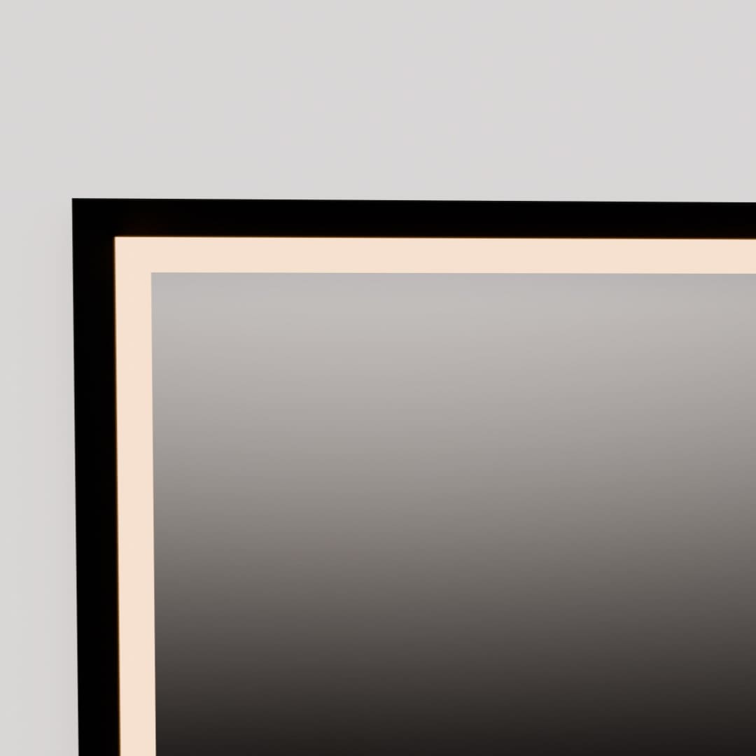Oxygen Dusk 3-0803-15 Lighted LED Mirror 36 Inch x 36 Inch - Black