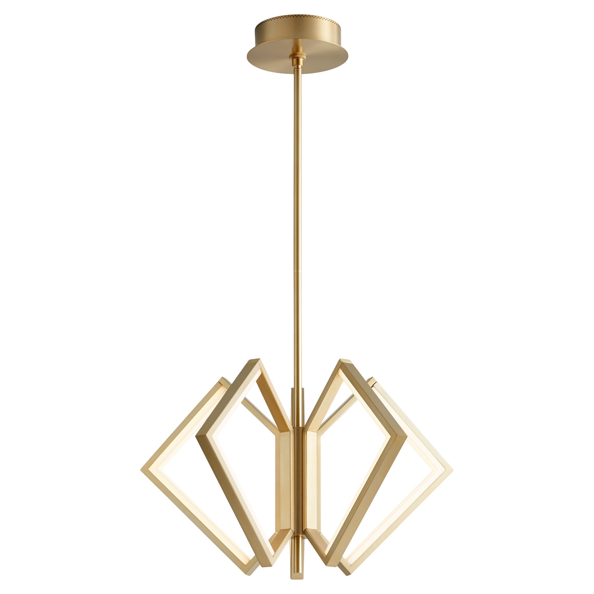 Oxygen ACADIA 3-6142-40 Contemporary Modern LED Chandelier Light - Aged Brass