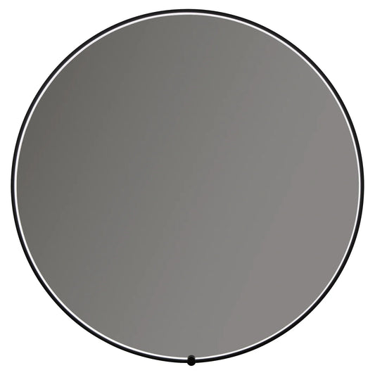 Vanita by Oxygen AVIOR 3-0201-15 Round Lighted LED Mirror 30 Inch - Black