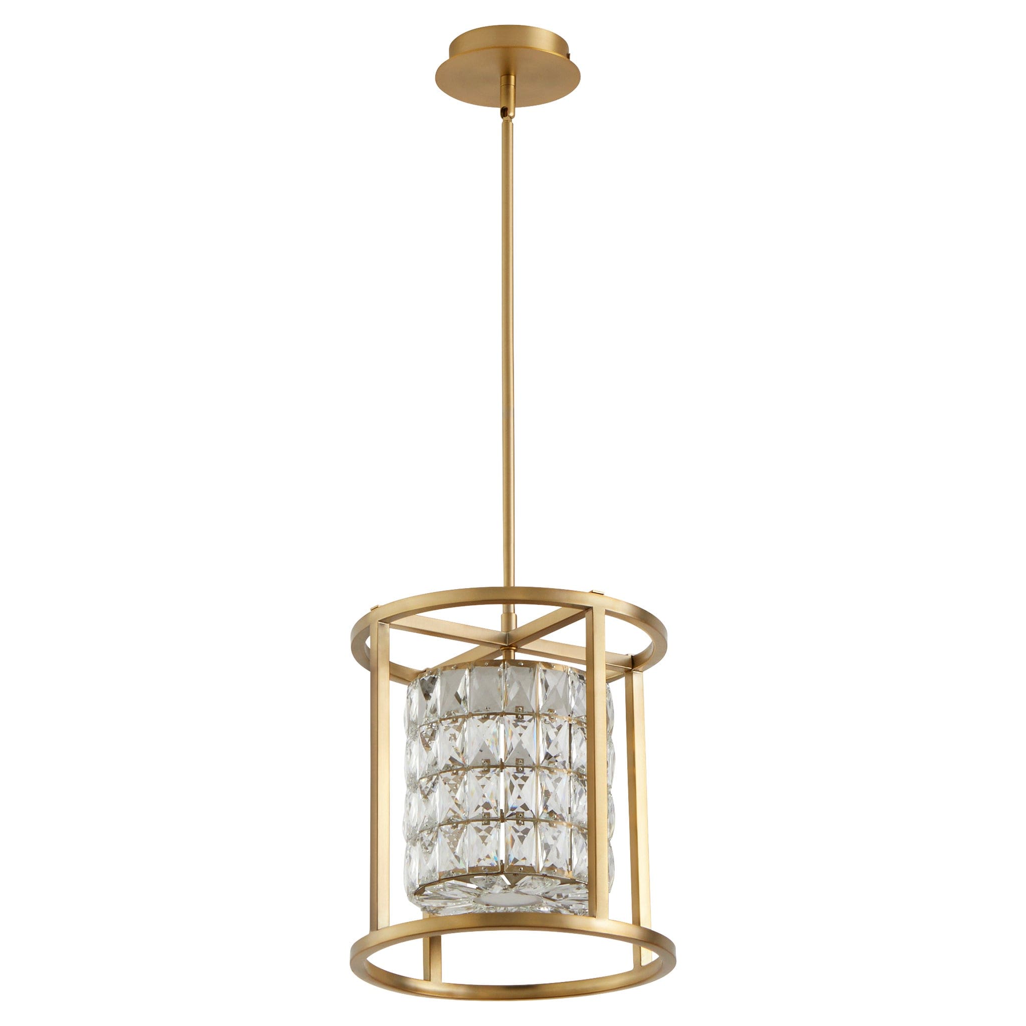 Oxygen Lighting ELAN 3-877-40 Pendant Light Fixture 12 inch CCT Selectable - Aged Brass