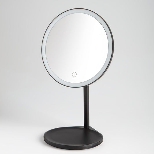 Oxygen Lighting SOLO 5X 3-2001-15 Free-Standing Round Battery Operated Lighted LED Makeup Mirror 13 Inch