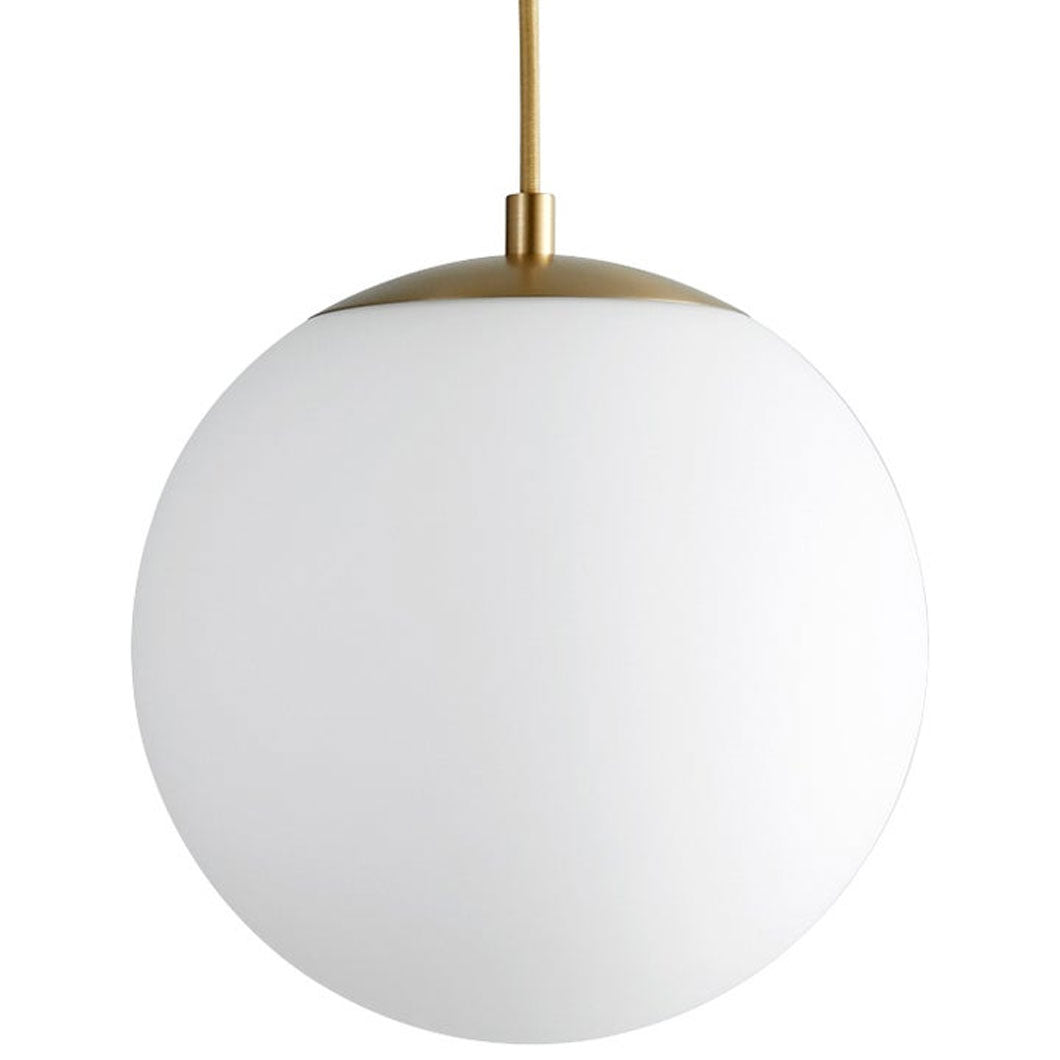 Oxygen Luna 3-672-40 Pendant Light Fixture, 10 Inch 3000K Dimmable - Aged Brass