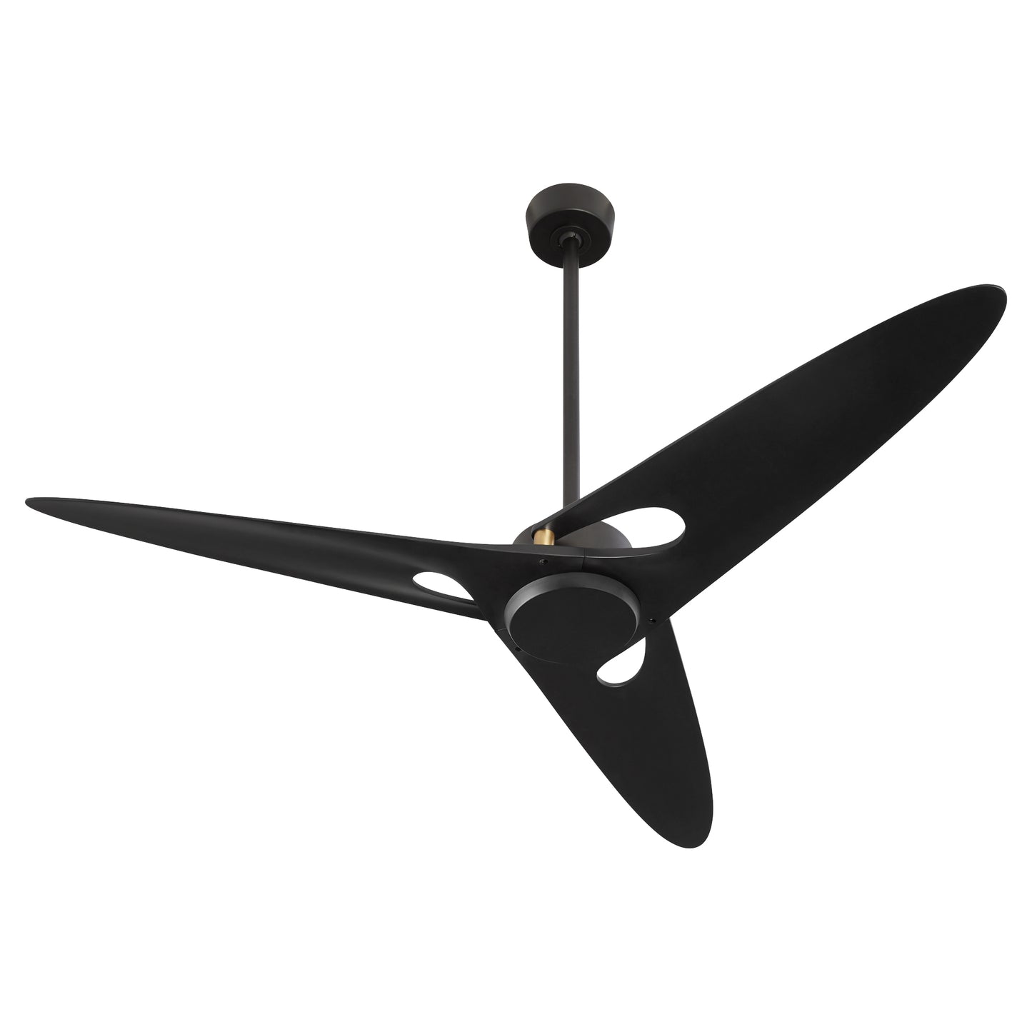Oxygen APGOEE 3-132-15 Ceiling Fan, 3 Blades – Black, Aged Brass Pillars