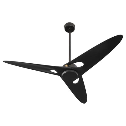 Oxygen APGOEE 3-132-15 Ceiling Fan, 3 Blades – Black, Aged Brass Pillars
