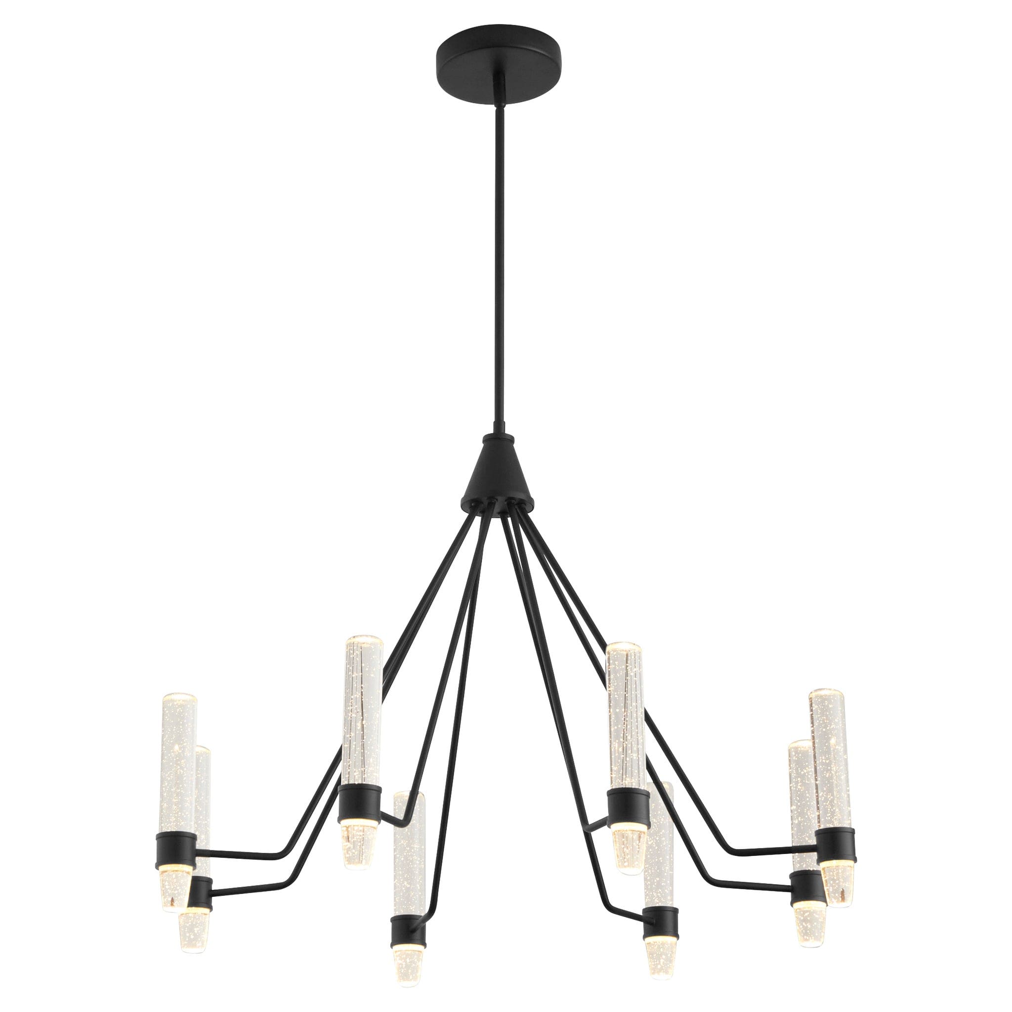 Oxygen Lighting 3-6714-15 ETHOS 8 Light CCT Chandelier 32 inch - Black