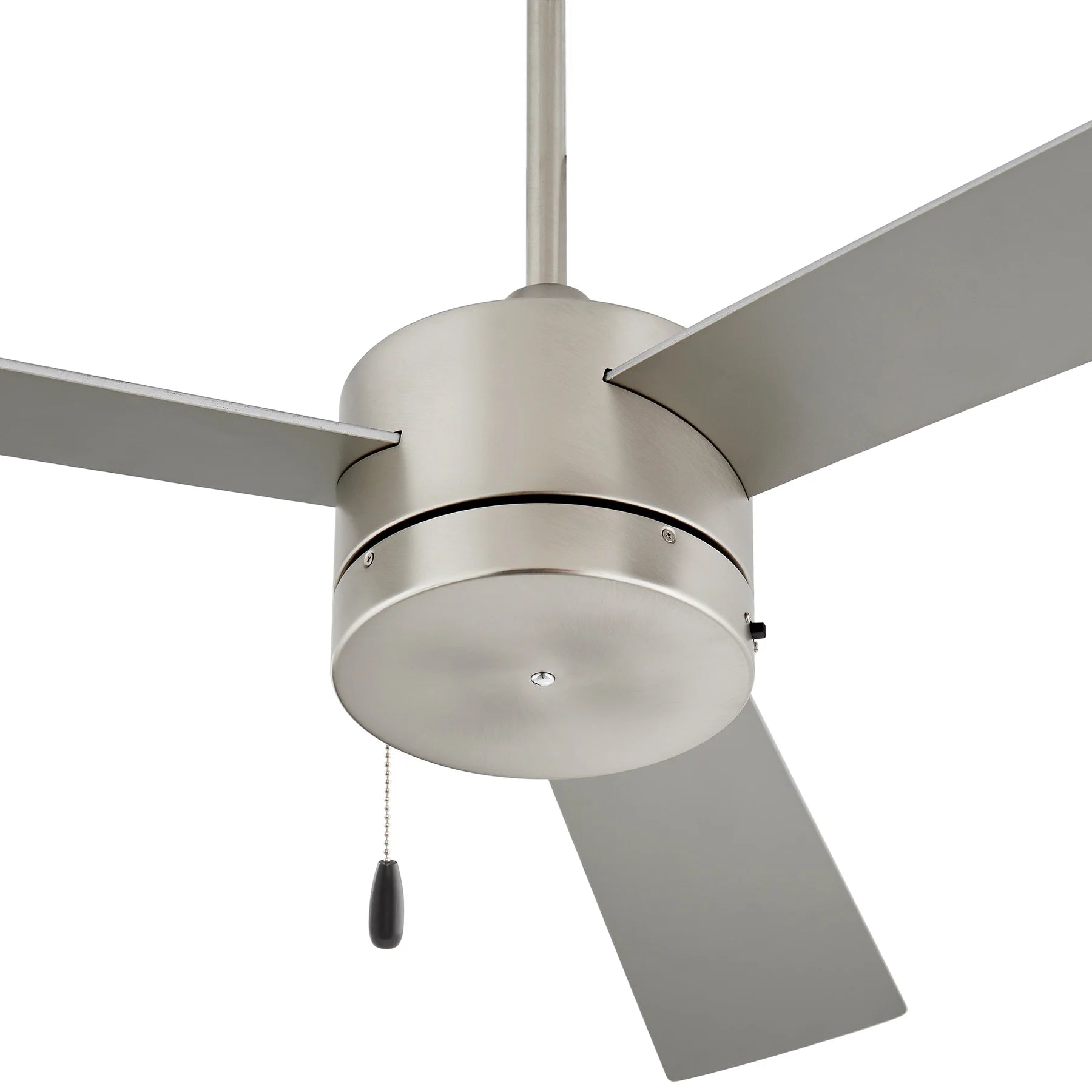 Oxygen Lighting ALLEGRO 3-119-24 Pull Chain Ceiling Fan, 52 inch, 3 Speed Reversible, LED Light Optional - Satin Nickel, Silver/Walnut blades