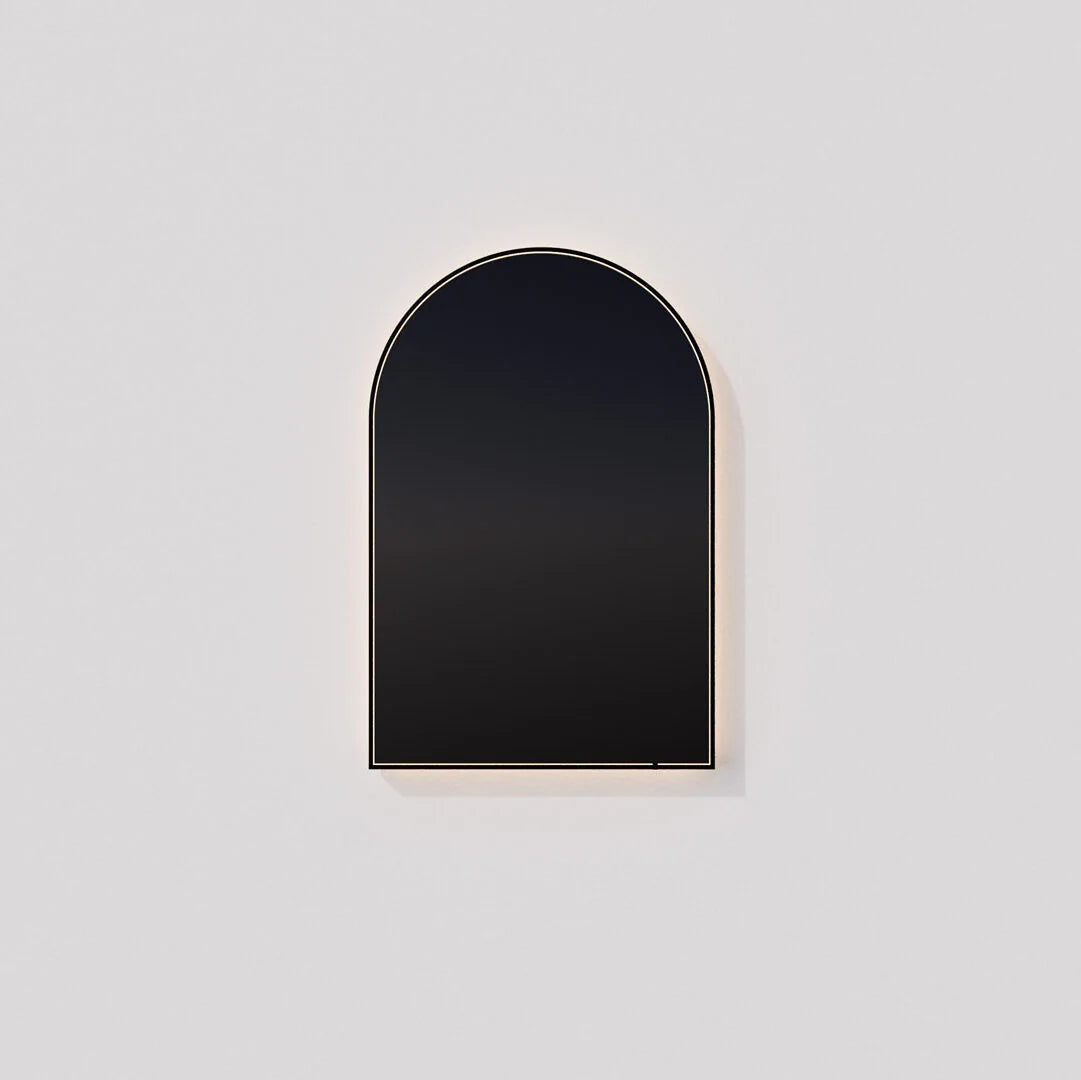 Oxygen Lighting AVIOR 3-0106-55 Arched LED Lighted Mirror 32x40 inch - Brushed Brass