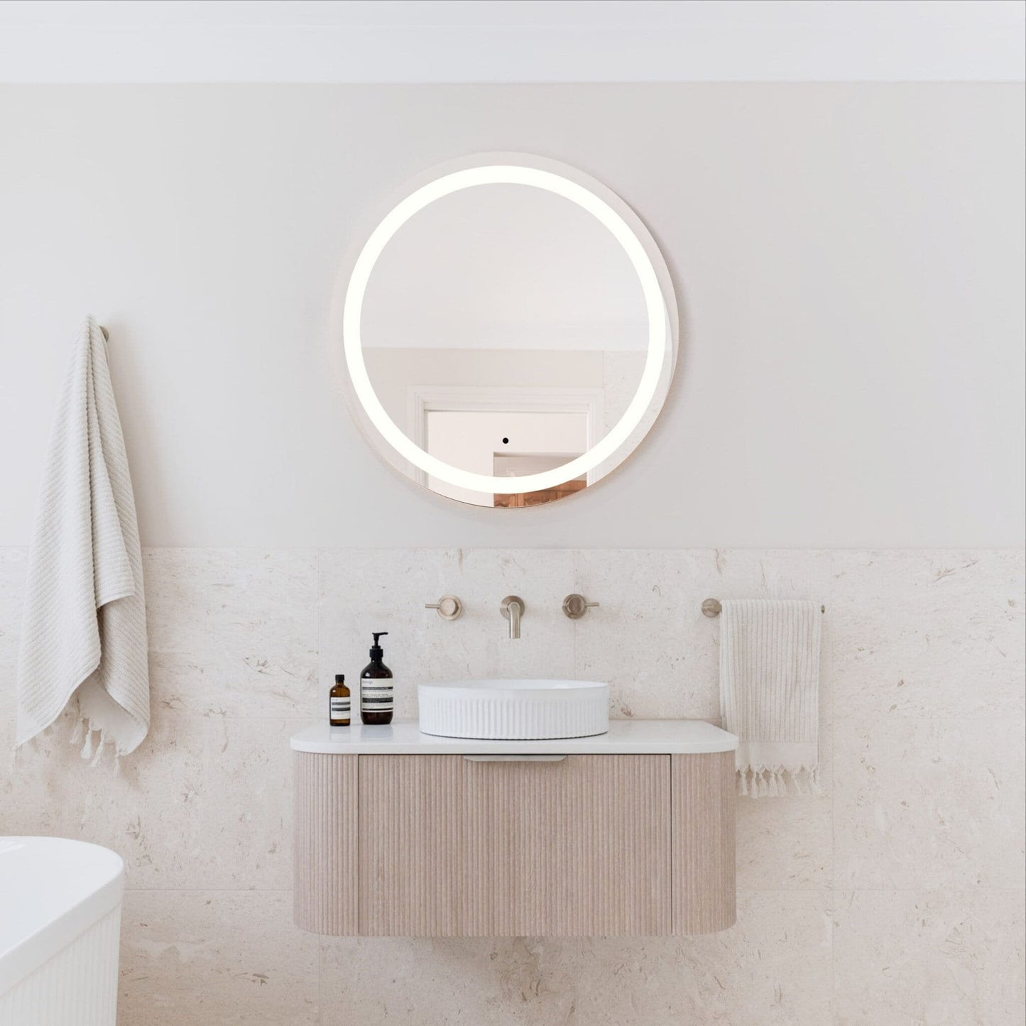 Oxygen Lighting SPECTRUM 3-1602-0 Designer Lighted Vanity Mirror Round 36 inch
